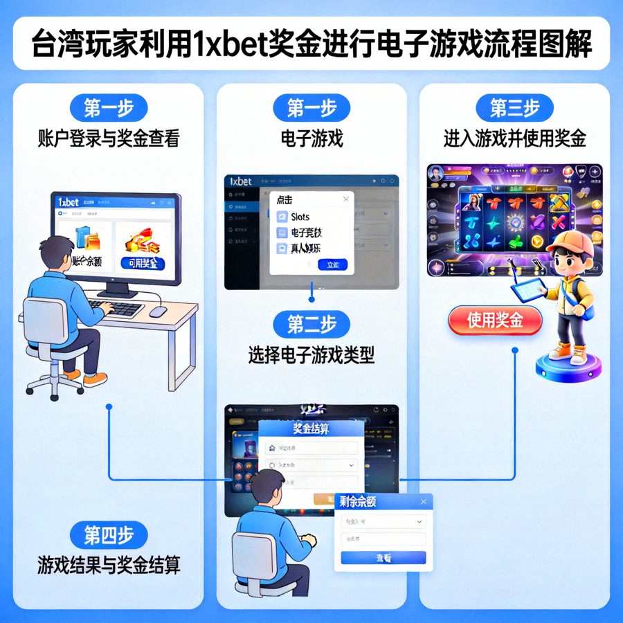 台灣玩家如何利用 1xbet 獎金進行電子遊戲的流程圖解